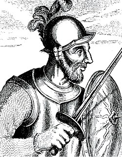Retrato en blanco y negro de Diego de Almagro